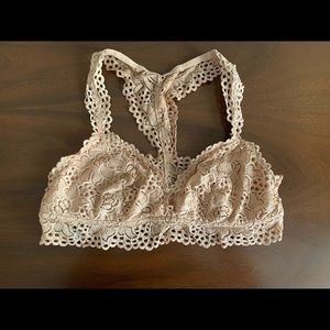 Aerie Nude Lace Racerback Bralette